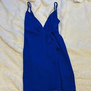Asymmetrical Royal Blue Dress